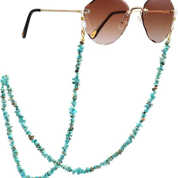 Other - 18K Gold Eyeglass Chain Sunglasses Strap Holder Reading Glasses Retainer Gold Be